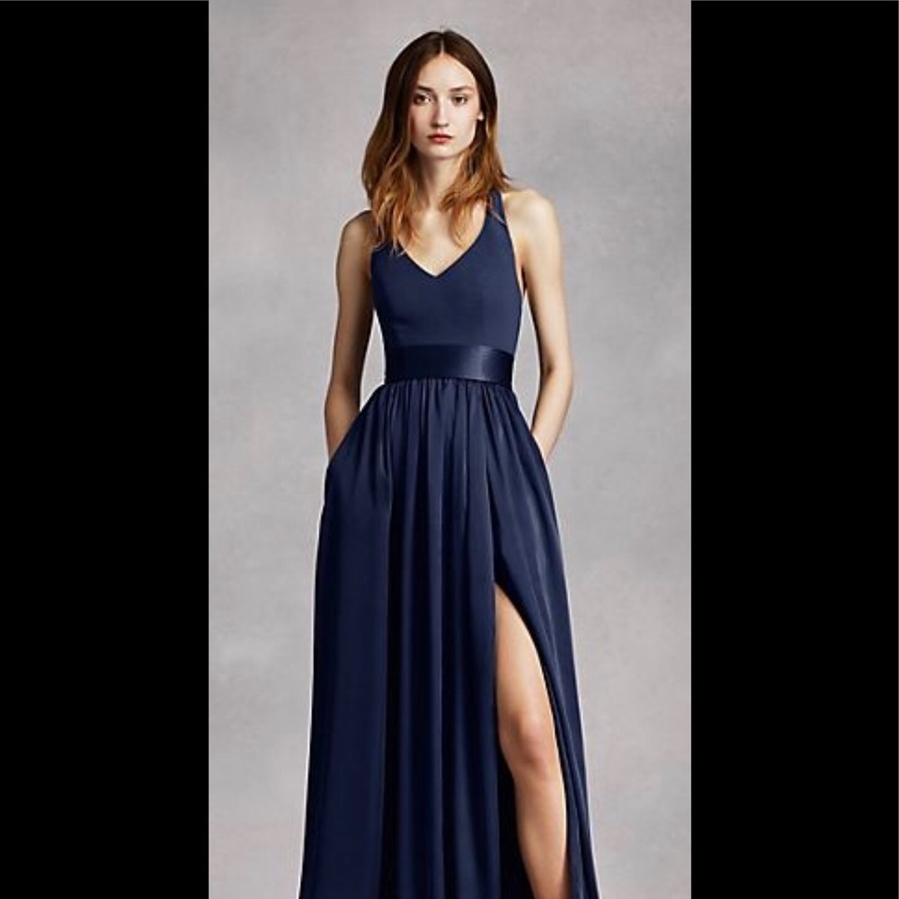 WHITE any Vera Wang Bridesmaid Dress with sash